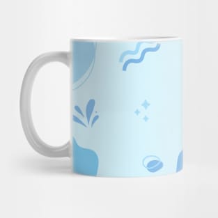 Modern Abstract Blue Minimalist Mug